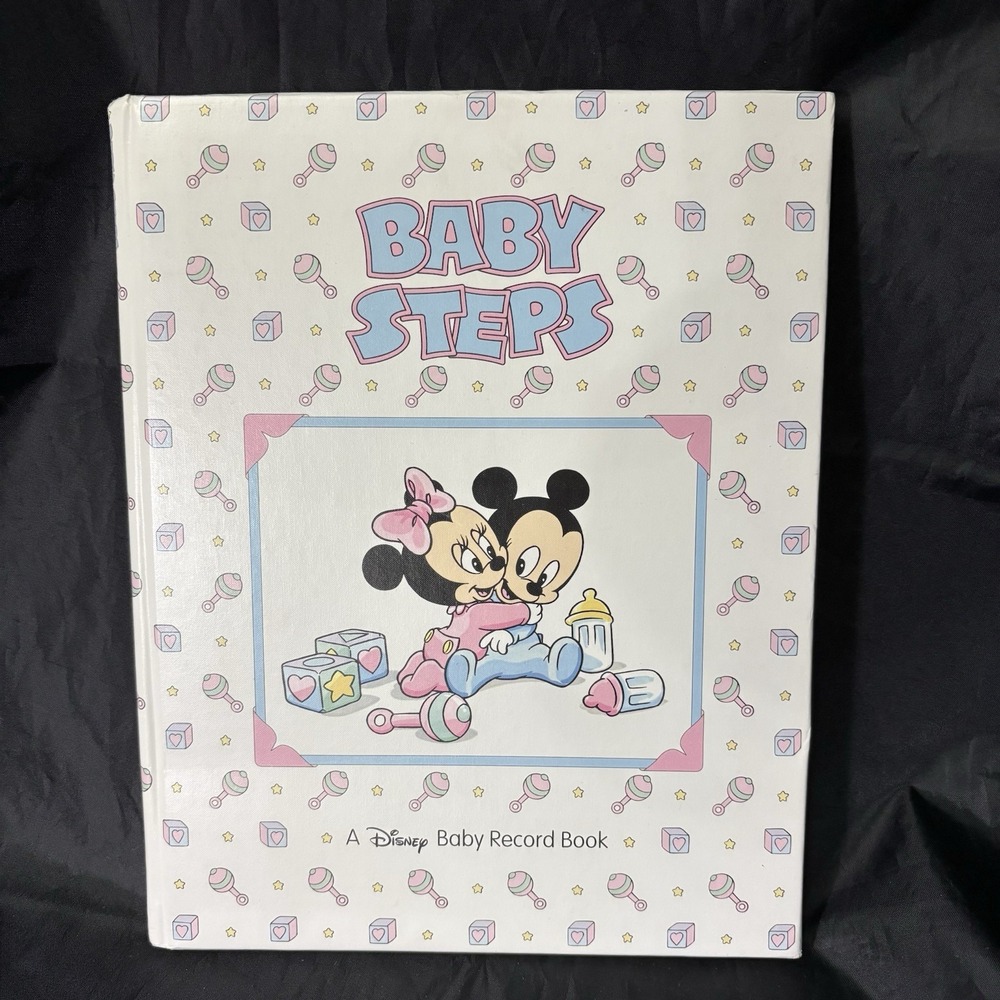 VTG Disney "Baby Steps" Baby Record Memory Scrapbook Book 1994 New No Box HTF